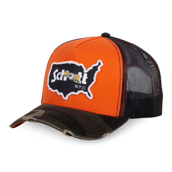 VON DUTCH - X SHOTT ORANGE TRUCKER  SNAPBACK