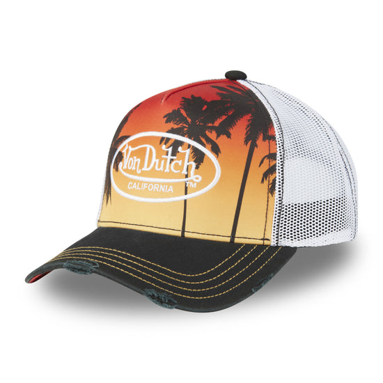 VON DUTCH - TRUCKER ORANGE/NOIR/BLANC SNAPBACK