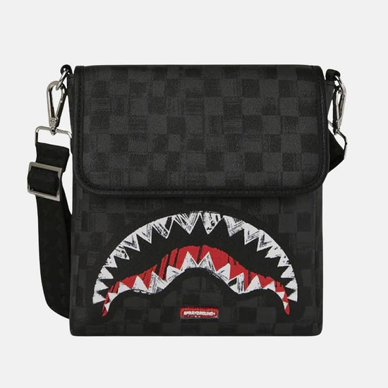 Sprayground Scribble Shark Messenger Bag